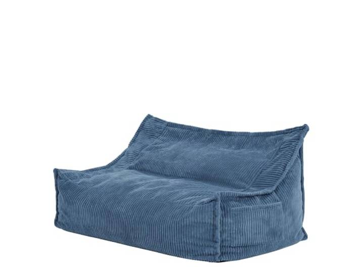 Icon Francesco Cord Sitzsack Kinder Sofa mit Füllung, Blau In Deutschland Hergestellt, Sitzsack Sofa, Weicher Cordstoff, Kinder Sessel für Kinderzimmer und Schlafzimmer