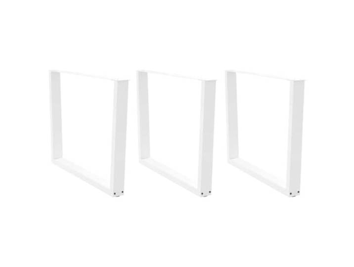 hliofuir 3er Set Esstischbeine V-Form Weiß 100x73 cm Metall Tischbeine Robuste V-Form Tischkufen aus pulverbeschichtetem Stahl für Esszimmer und Arbeitszimmer inklusive Montagematerial.