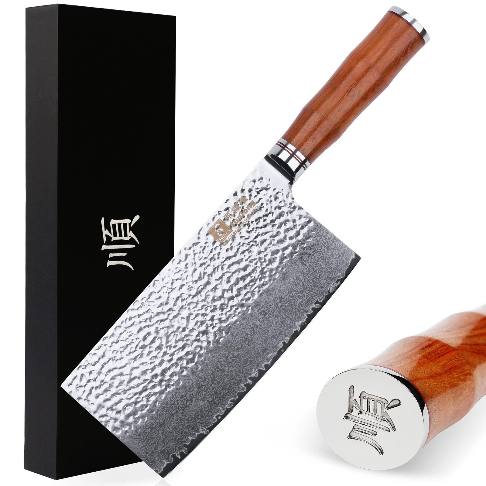 Professioneel koksmes van VG-10 Damascus staal