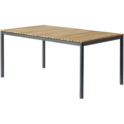 Cinas Gartentisch MOOD 167,5 x 100 cm, Aluminium Anthrazit / Teak