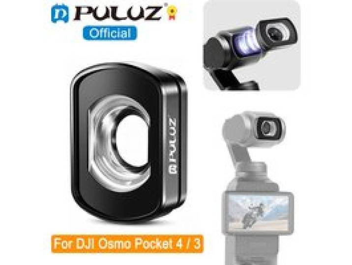 PULUZ 112 Graden Magnetische Groothoekfilter voor DJI Osmo Pocket 4 / Pocket 3 Action Camera FOV Lensfilter Verbreed het gezichtsveld