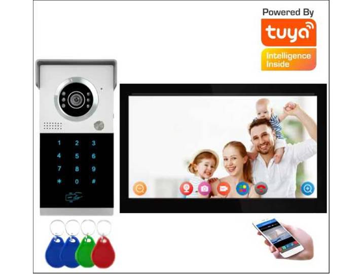 2MP 1080P 7 pouces Tuya APP WIFI sonnette vidéo porte téléphone IP vidéo porte Station mot de passe/carte IC système de contrôle d'accès caméra de porte