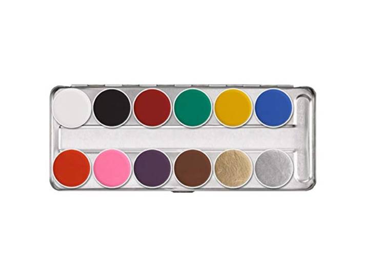 kryolan Aquacolor palet 12 kleuren