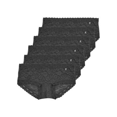Panty LIKE IT "6er Pack Panty Lisa", Damen, Gr. S, schwarz, Obermaterial: 100% Polyamid PA., Unterhosen Panty