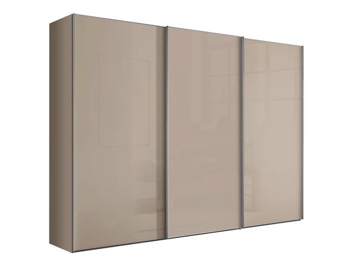 Schwebetürenschrank Lumos Glas Sandfarben