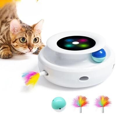 Uplift Essentials 2 in 1 Smart Automatic Feather And Ball Toy Set battery Version