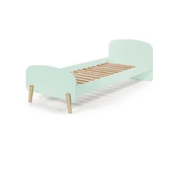 EINZELBETT Karilynn 206x73x95 aus MDF+Massivholz in mintgrün