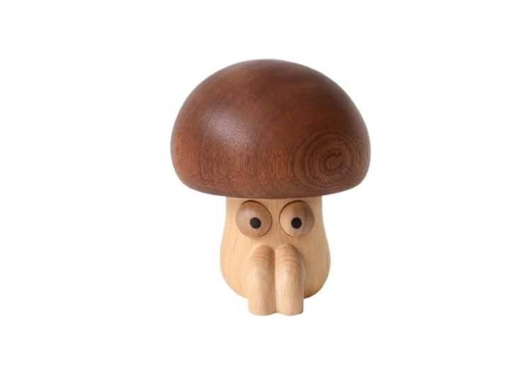 VNCdfhETs Dekorative Spieluhr Massivholz Pilz Spieluhr Handbuch Phonograph Desktop Ornament Musikalisches Erinnerungsstück(Brown1)