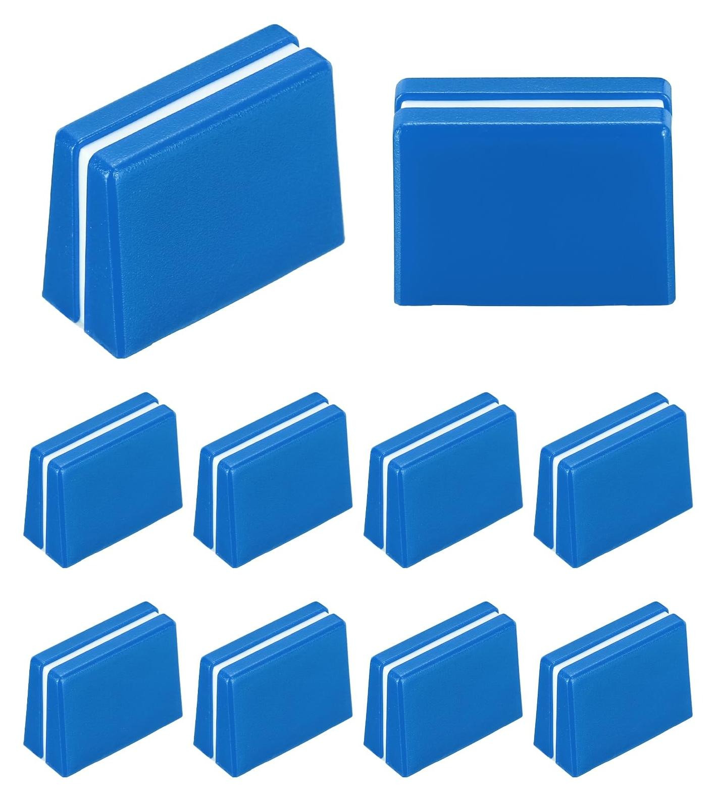 Dripio Fader-kappen, blau, 10 stuks, voor potentiometer-schuifregelaars, kunststof