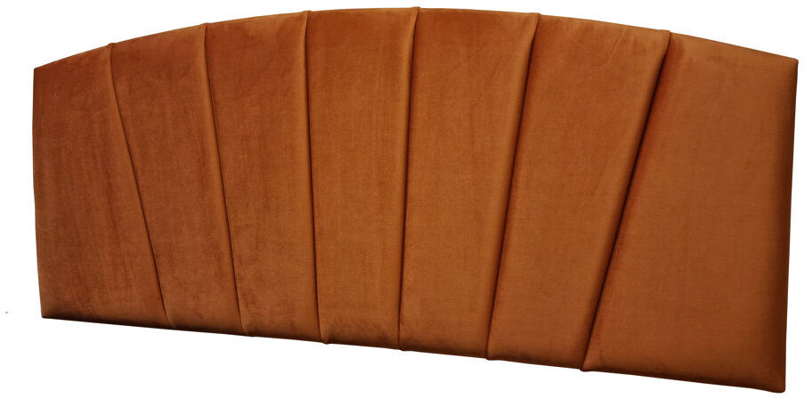 17 Stories Leevan Upholstered Velvet Headboard Burnt Orange Kingsize (5')