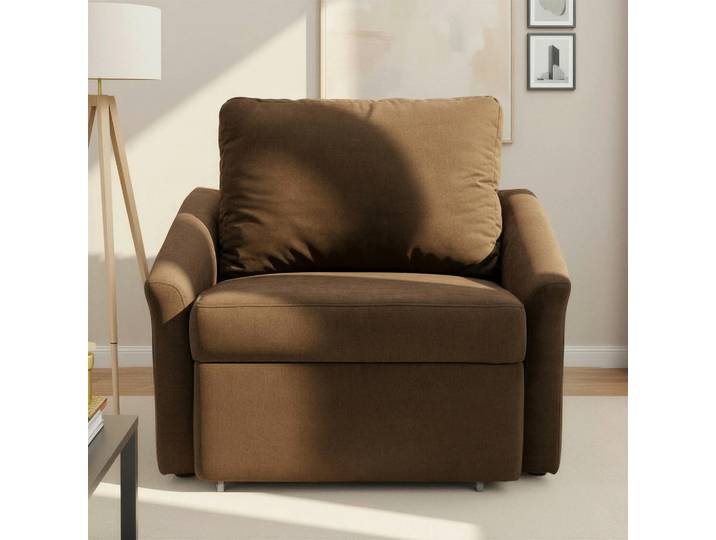 Mid.you Schlafsessel Relax Box, Braun, Kunststoff, Uni, 108x86x96 cm, FSC Mix, Liegefunktion, Wohnzimmer, Sessel, Schlafsessel