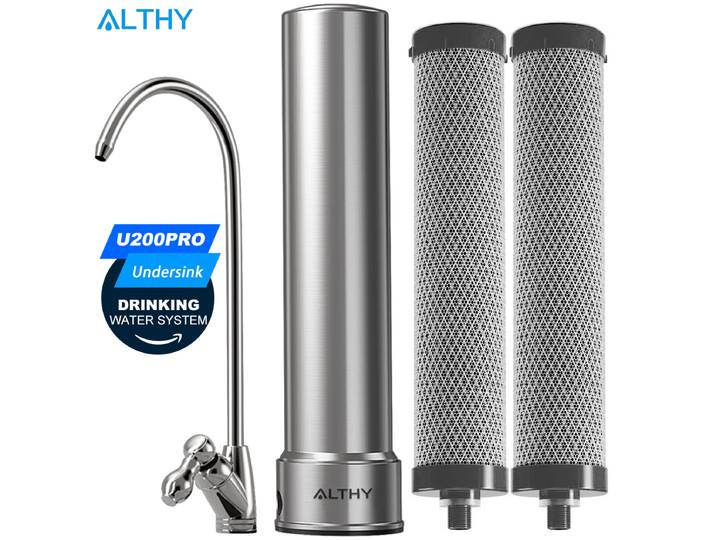 ALTHY U200PRO-Purificateur d'eau potable 5 en 1, système de filtrage en acier inoxydable, sous évier de cuisine