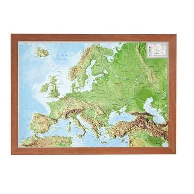 Relief Europa 1:16 MIO mit Holzrahmen, Karte von Andre Markgraf,Mario Engelhardt, GeoRelief