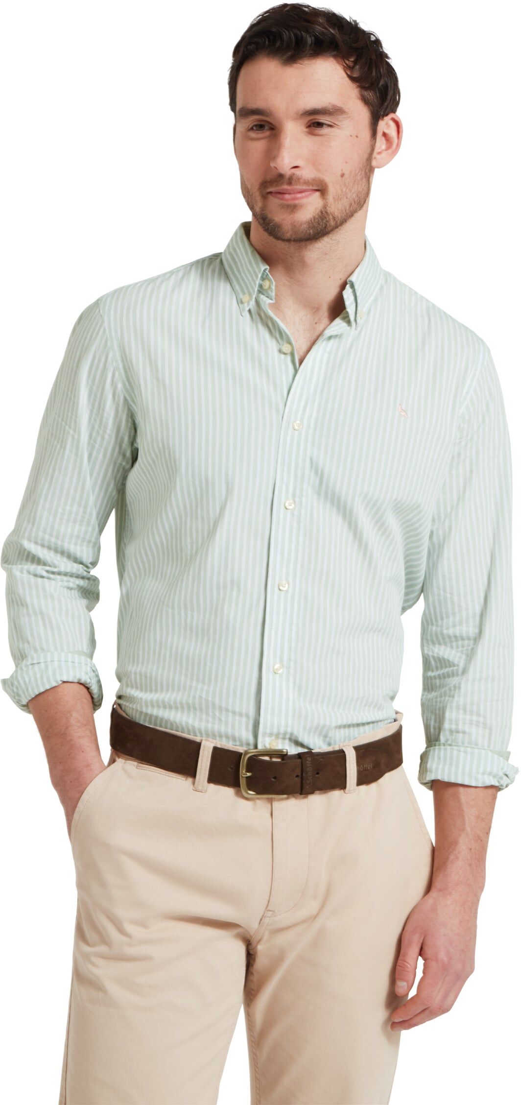 Schöffel Country Holme Striped Shirt - Green - Size M - Men