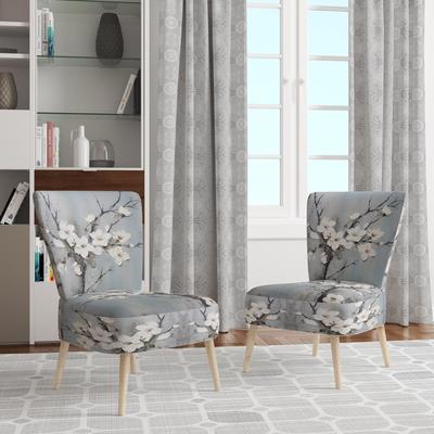 DESIGN ART "Designart ""Apple Blossom Harmony XI"" Upholstered Floral Accent Chair and Traditional Arm Chair - Multiple Color & Pattern"