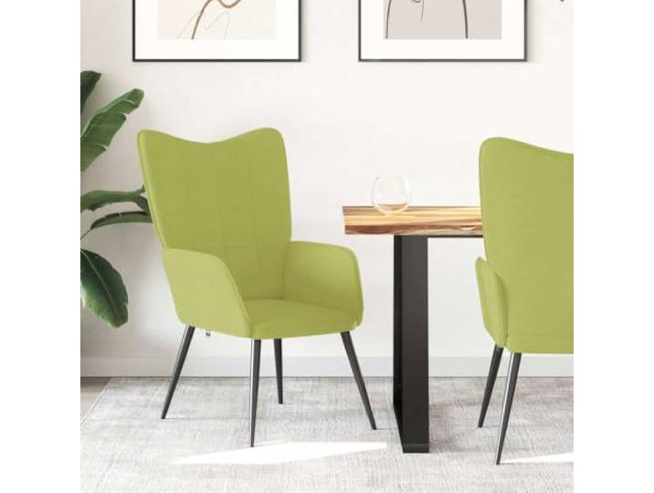 IBUQDDV Relaxsessel Grün Stoff Mit Stahlgestell Quadratmuster 110 Kg Weiche Polsterung, modernes Design, stabiler Halt, vielseitig nutzbar