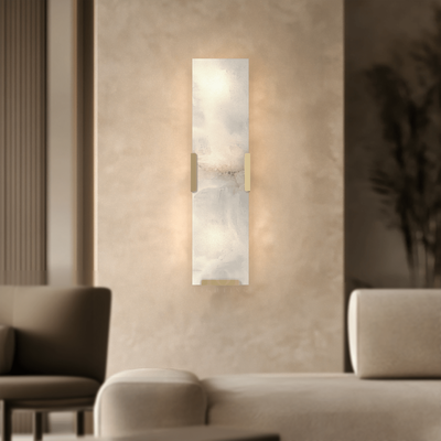 Rhea   Faceted Alabaster Wall Sconce   Warm White (3000k)   MOD LIGHTING
