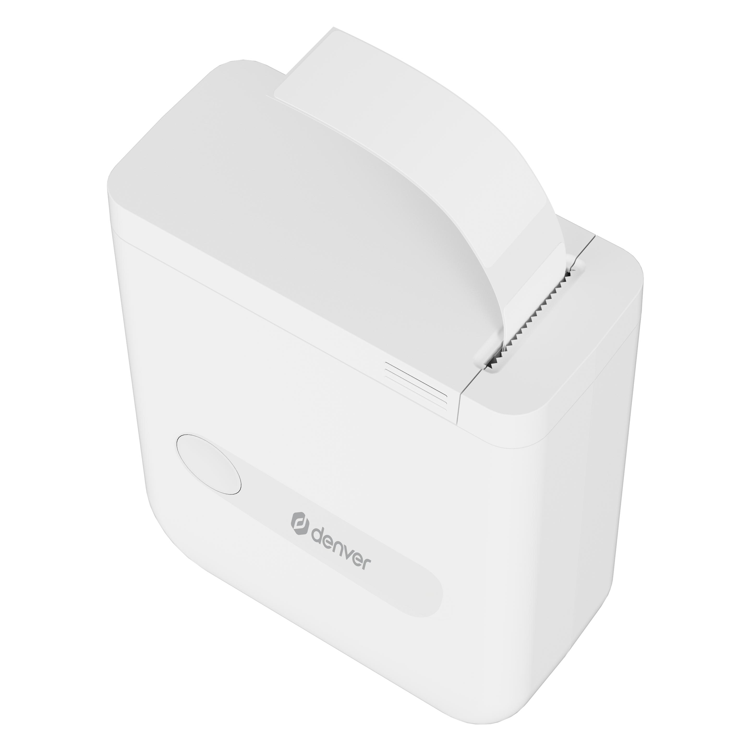 Denver Drukarka etykiet Mini drukarka termiczna MBP-16W biała (MBP-16W)