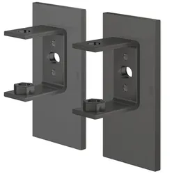 Zack Wandhalterung oder Adapter Linea graphite grau, Designer Zack Design, 3x6x3 cm