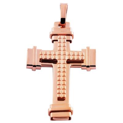 Kettenanhänger ADELIA´S "eleganter Kreuz Anhänger aus Edelstahl", gold, Schmuckanhänger, Damen, Edelstahl, Kettenanhänger