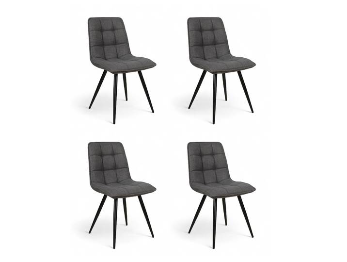 Chaise repas tissu gris fonce