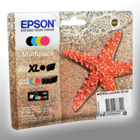 4 Epson Tinten C13T03A940 Multipack KCMY 603XL 603