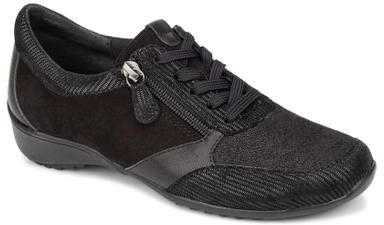 Women's Pippy Zipper Oxford by Drew in Black (Size 11 N)