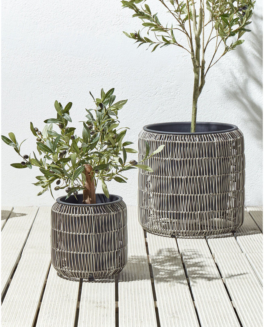Bay Isle Home Amariana Handmade Pot Planter Light Brown 46cm H X 45cm W X 45cm D