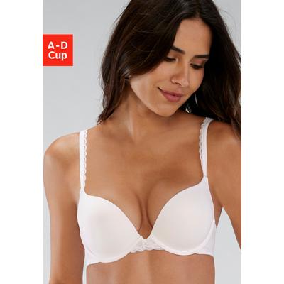 Push-up-BH S.OLIVER "Camille", Damen, Gr. 80, Cup B, beige (creme), Microtouch, Obermaterial: 72% Polyamid, 15% Polyester, 13% Elasthan, Basic, Basic, BHs Push-up-BH, mit nahtlos vorgeformten Cups