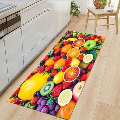 LightInthebox Fruits Kitchen Mat Non-Slip Oil Proof Floor Mat Rug Indoor Outdoor Mat Bedroom Decor Bathroom Mat Entrance Rug Door Mat