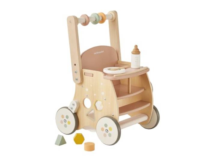 VERTBAUDETLauflernwagen mit Puppensitz, Holz FSC®weiß