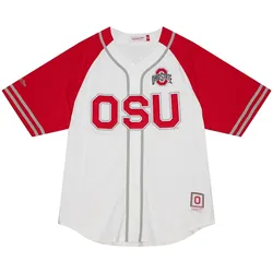 Mitchell & Ness, Herren, Sportshirt, Practice Day Jersey - Ohio State - S (S), Weiss, S