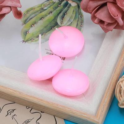 Uplift Essentials Elegant Unscented Floating Disc Candles pink