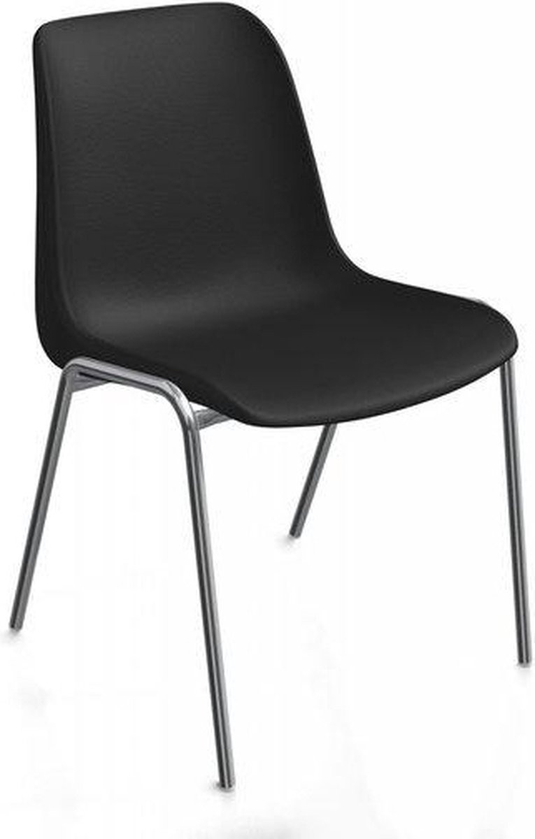 ABC Kantoormeubelen Rome Kantinestoelen - Stapelbaar - Zwart