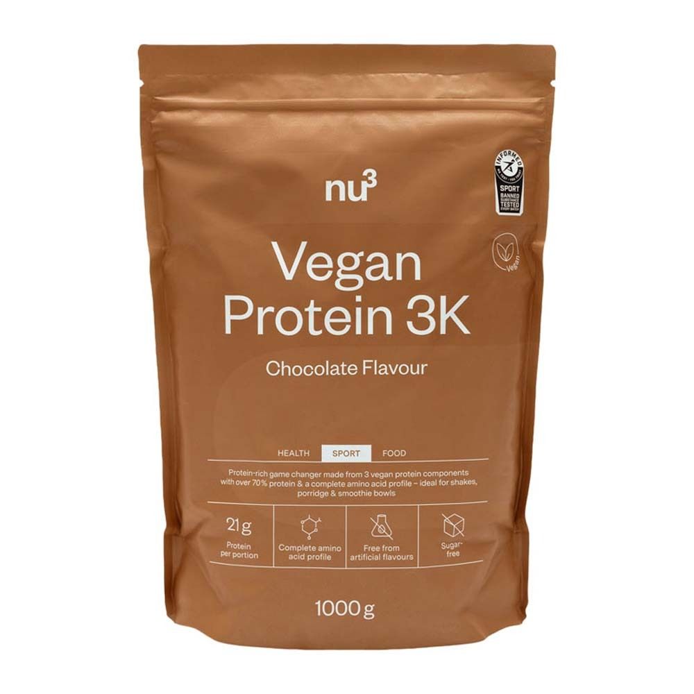nu3 Vegan Protein 3K, Schokolade, Pulver 1000 g