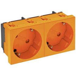 OBO Bettermann 6120105 Geräteeinsatz 2fach Steckdose (B x H x T) 90 x 45 x 42 mm 1 St. Orange