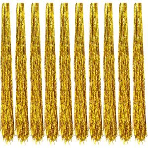 Oblique-Unique Lametta 351, glatt, gold, Streifen, aus Kunststoff, 100 cm, 10 Stück