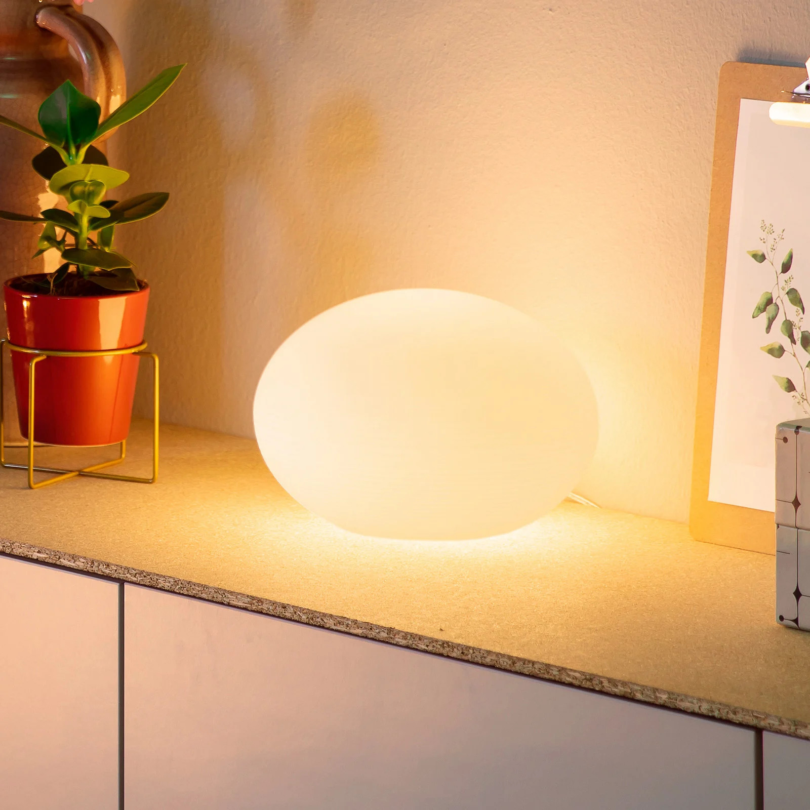 Philips Hue Flourish LED tafellamp - RGBW - Modern Glas - Wit/Transparant