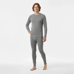 trends4cents Trends4Cents Gaubert Herren Thermo-Unterwäsche Set , Größe M – mit Merinowolle Grau