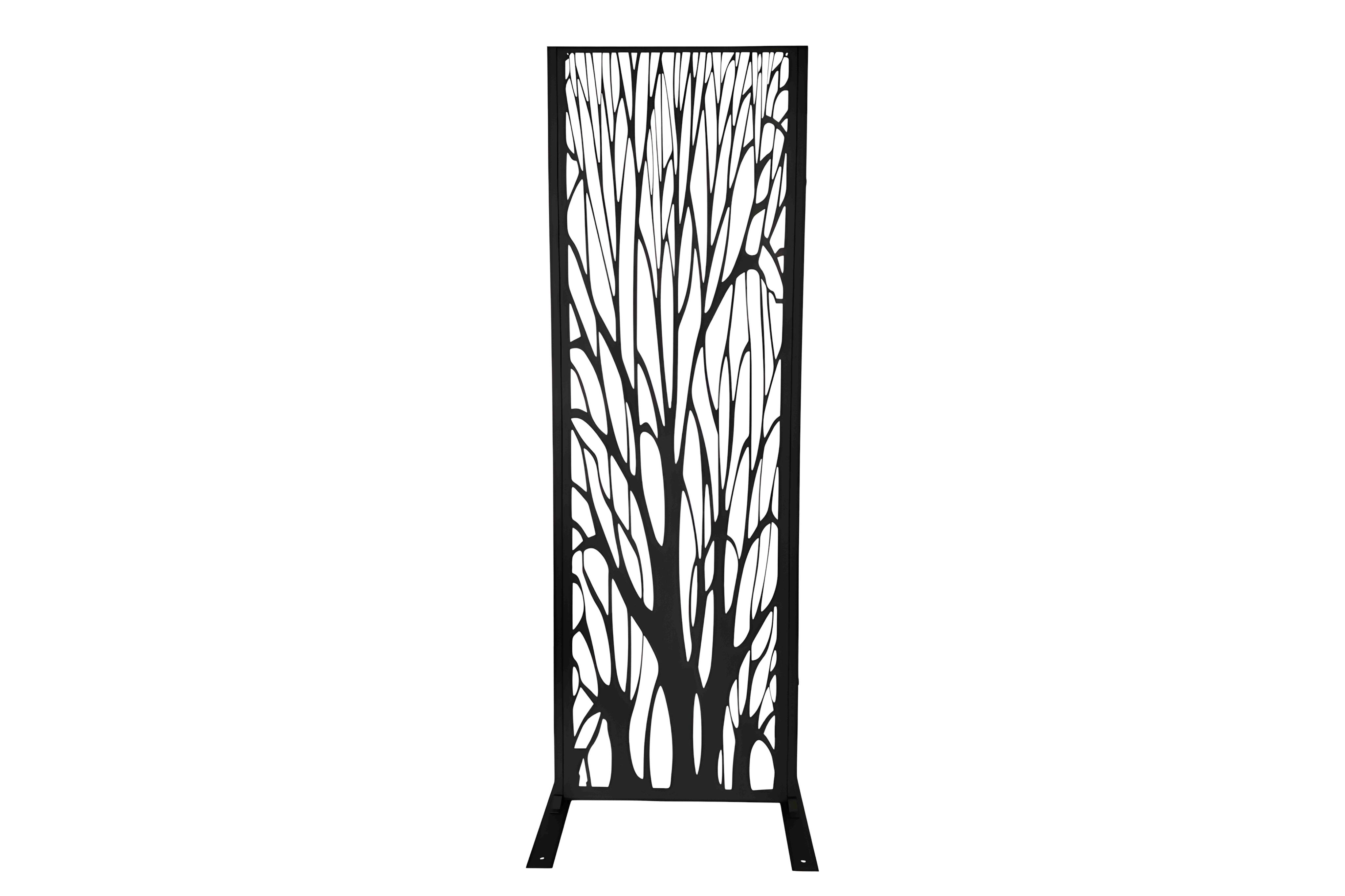 Dekoratives Metallpaneel Metallsichtschutzwand ca. 150 x 50 cm - Schwarz Auenland