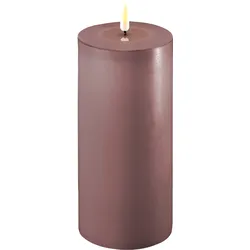 Deluxe Homeart LED Stumpenkerze Real Flame lila, Ø10 x H20cm, lila