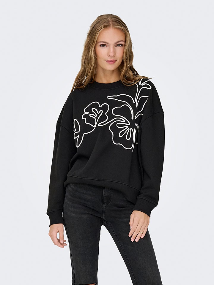 JDY Sweatshirt "Canoa" in Schwarz - S