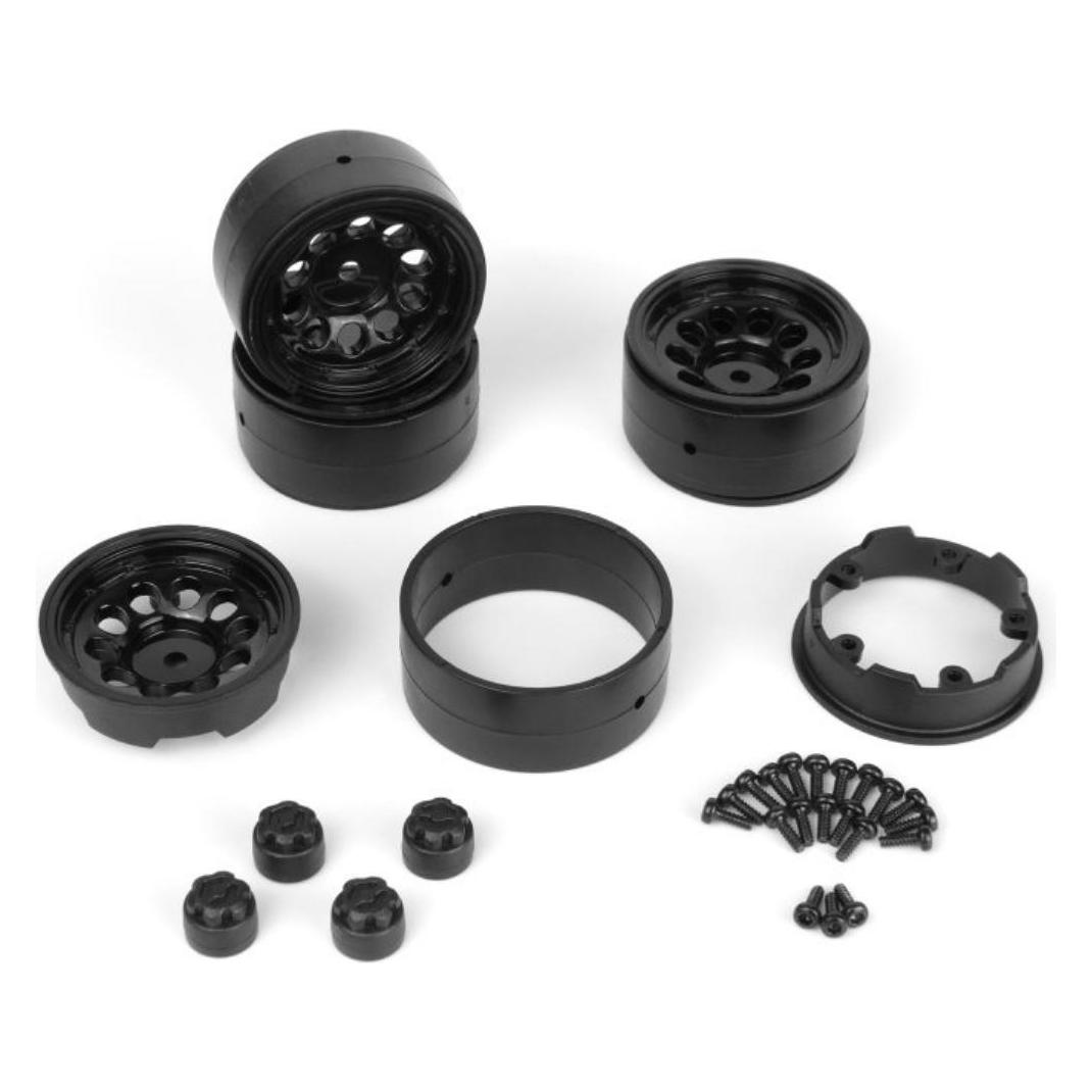 Wittmax CS-10 Beadlock Wheel 1.2in (Black/4pcs) (HP160841)