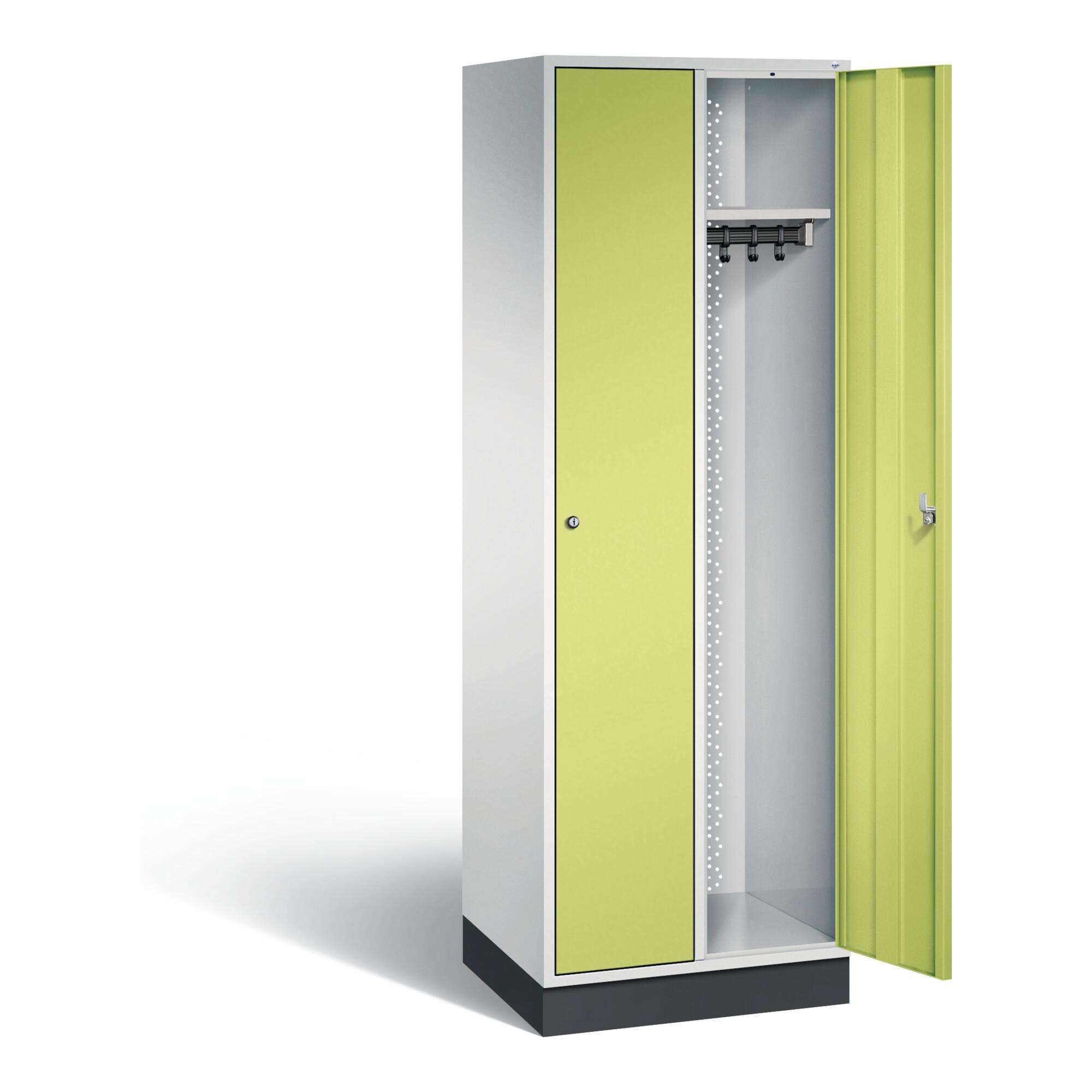 C+P Garderobenschrank Intro, H1950xB620xT490mm, Front Viridingrün, Korpus Lichtgrau (8170-201) ; C + P Möbelsysteme (8170-201|S10057)