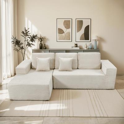 Pocassy "Indoor 108"" Oversized Sofa Lounge Chair with Fluffy Comfy Cloud Couch"