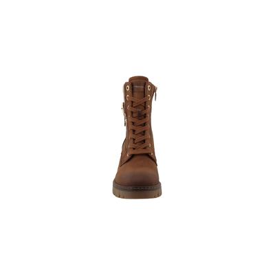 Winterstiefel TOM TAILOR "Tom Tailor Stiefel", Damen, Gr. 37, braun (whisky), Polyurethan, unifarben, Schuhe Winterstiefel