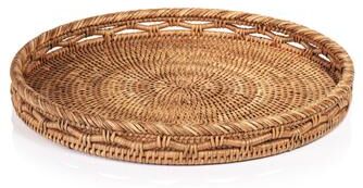 Zodax Heritage Weave Rattan Artistry Serving Tray