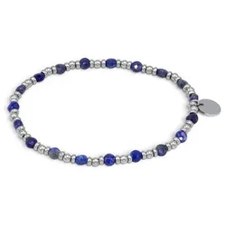 MONESSA Armband Edelsteine Edelstahl flexibel