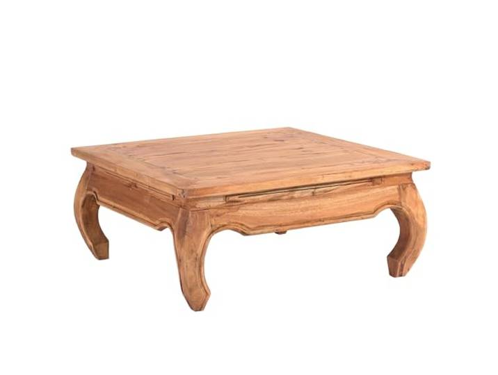 DESIGN DELIGHTS OPIUMTISCH East 80 80x80x36 cm (BxTxH), Mahagoni massiv Beistelltisch aus Massivholz, Couchtisch Farbe: 08 honigfarben gewachst
