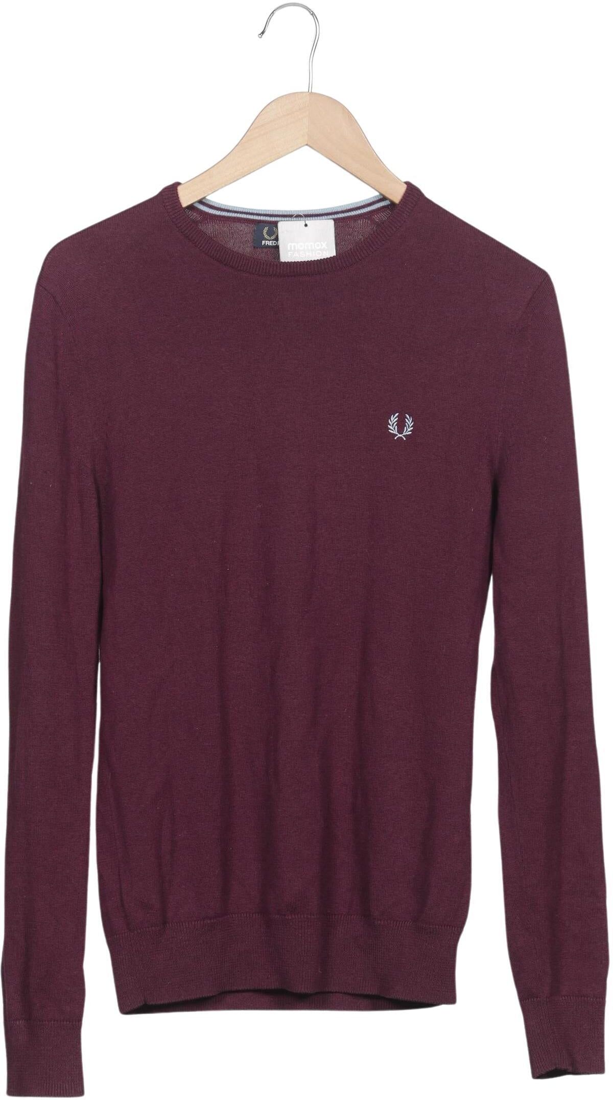 Fred Perry Herren Pullover, Bordeaux, Gr. S, Merino / Baumwolle - Second Hand